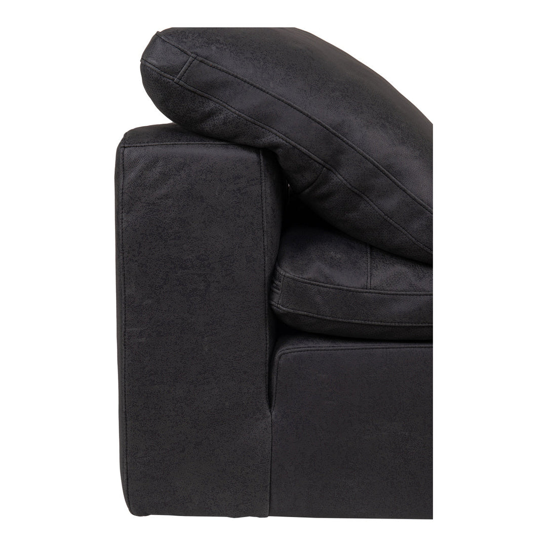 Clay Corner Chair Nubuck Leather Black