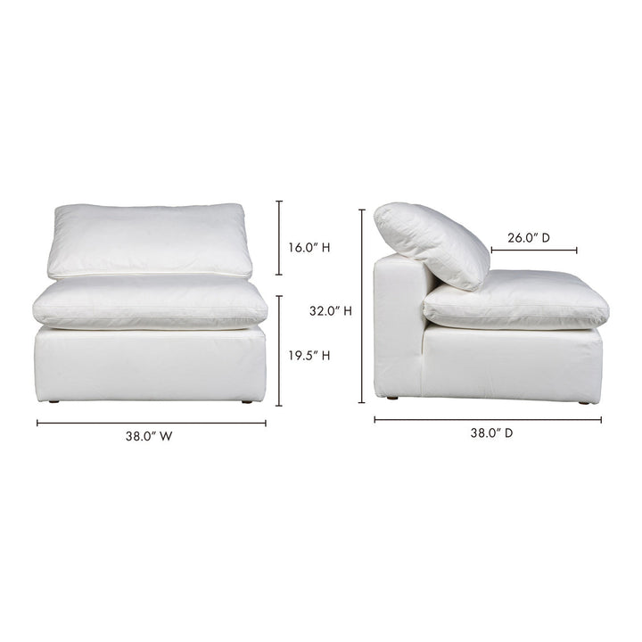 Terra Condo Slipper Chair Livesmart Fabric White