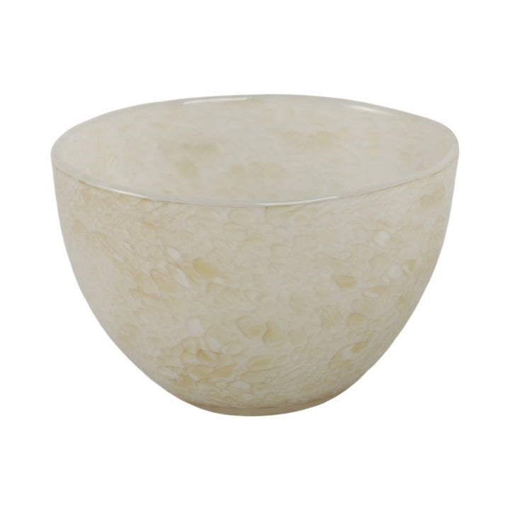 9" Durban Cream Glass Bowl