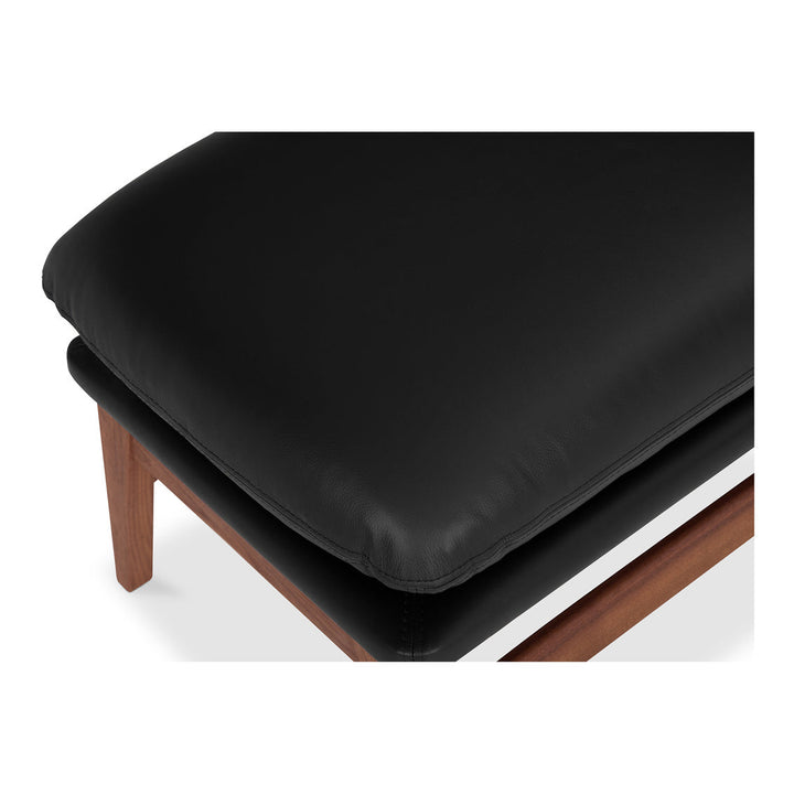 Asta Ottoman Black Leather