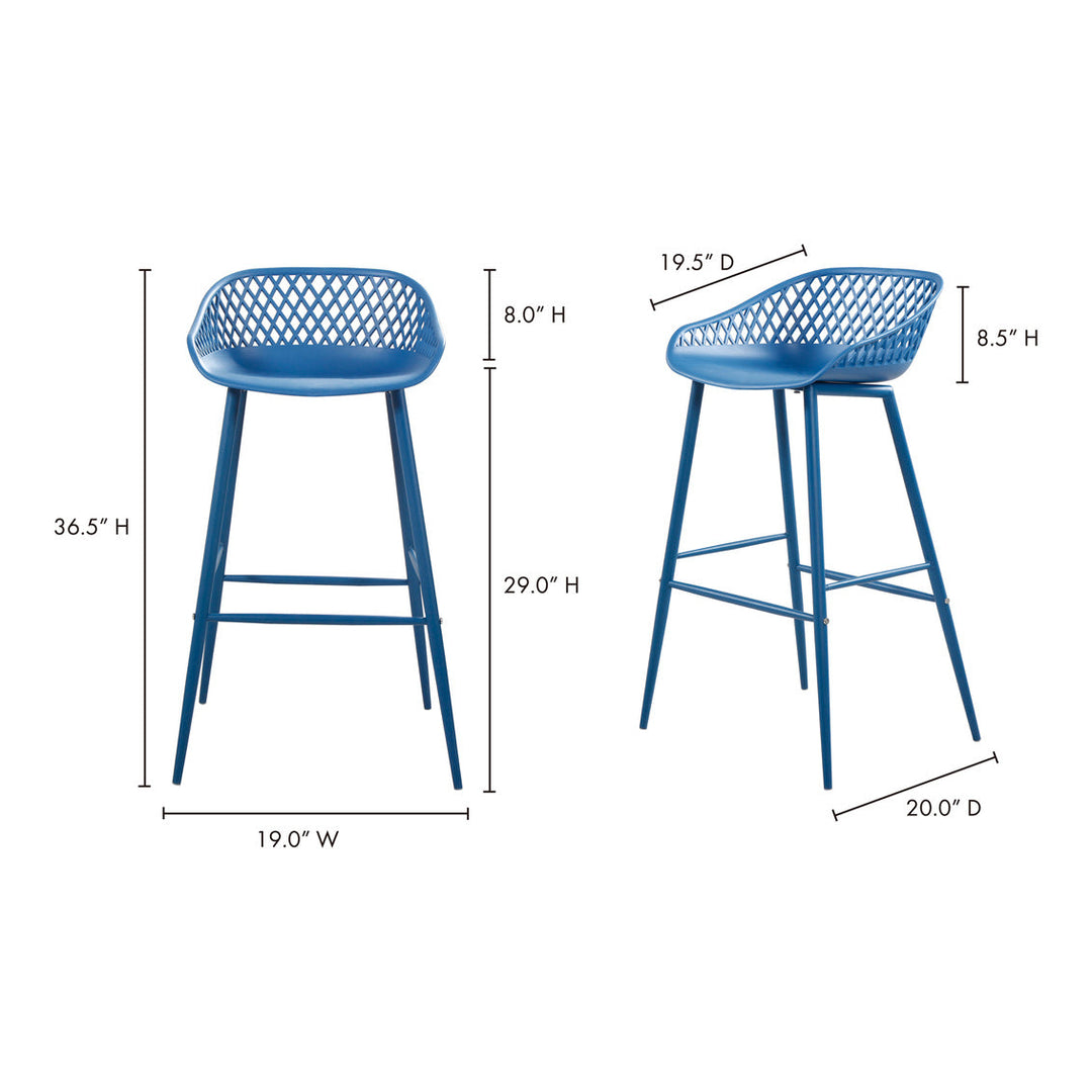 Piazza Outdoor Barstool Blue-M2