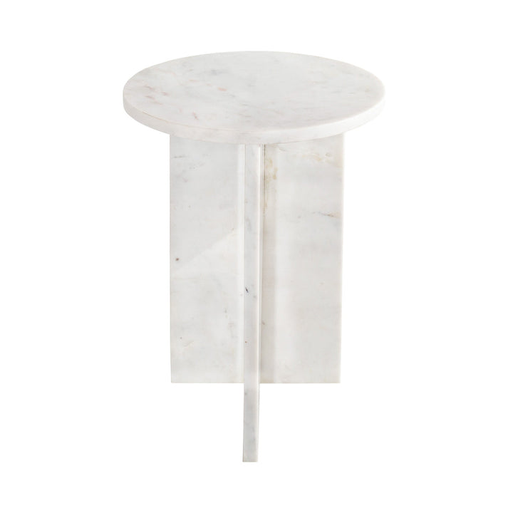 Grace Accent Table White Marble