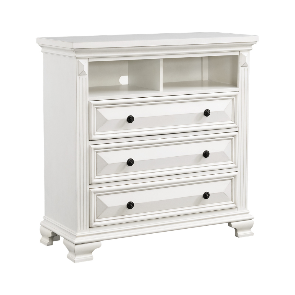 Calloway Media Chest White Color