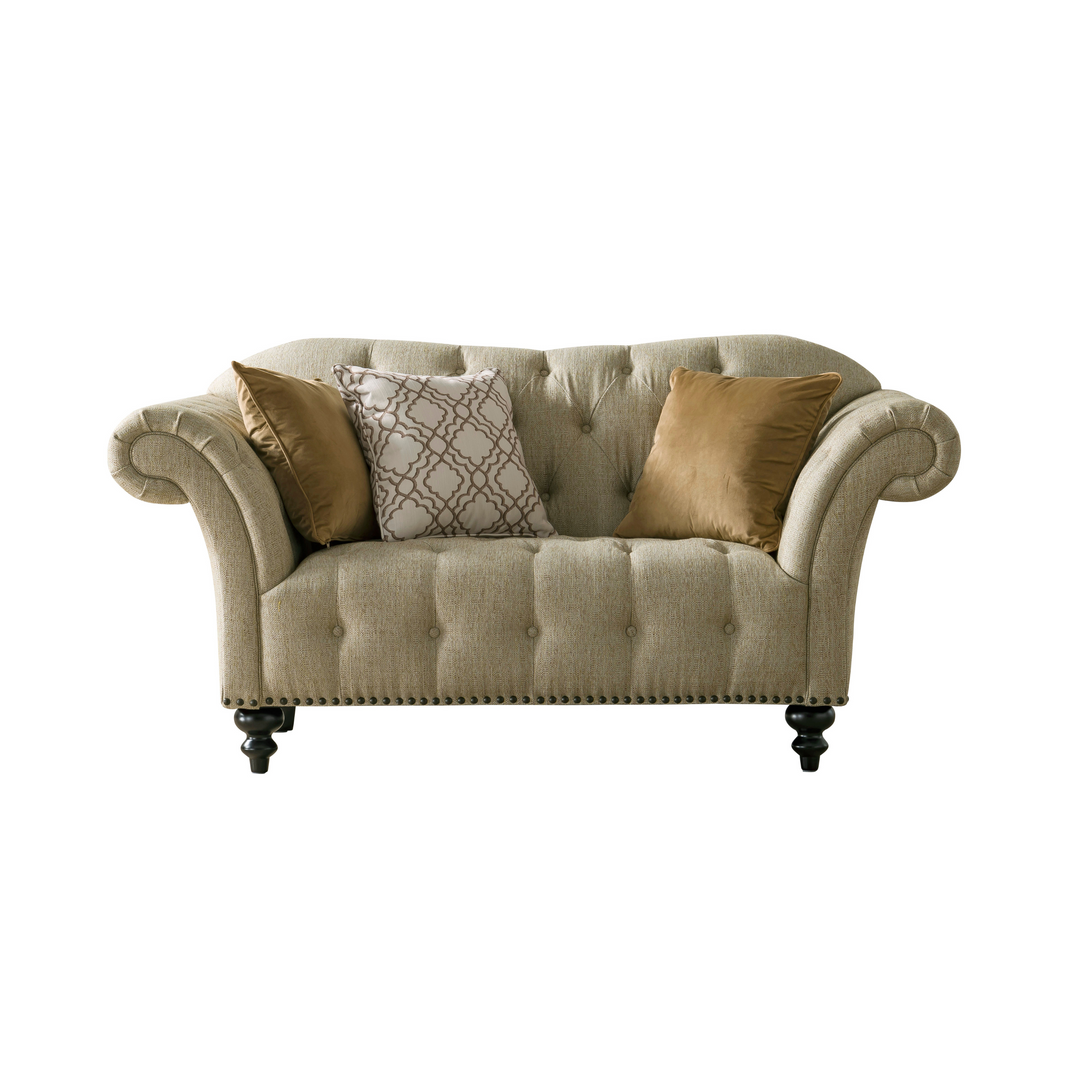 Classic Beige 2 Seater Loveseat