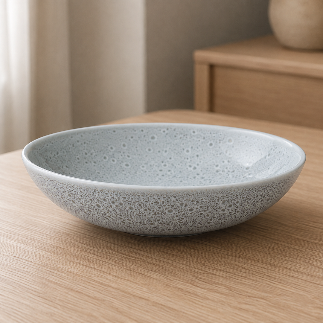 COUPE DEEP PLATE -18CM-VC-REACTIVE POROUS-PISTACHIO-AHC-A