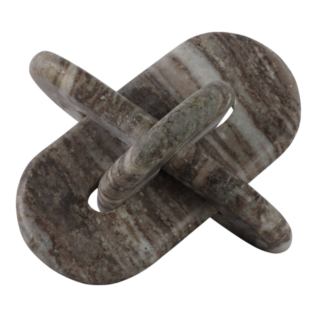 9X9" ROUNDED MARBLE KNOT, GREY