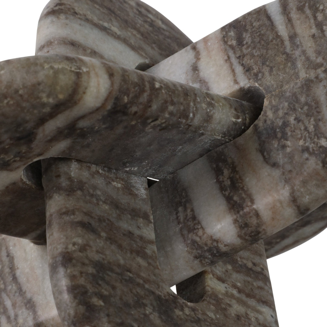 9X9" ROUNDED MARBLE KNOT, GREY