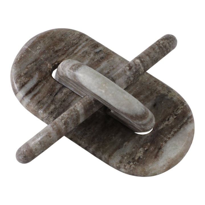 9X9" ROUNDED MARBLE KNOT, GREY