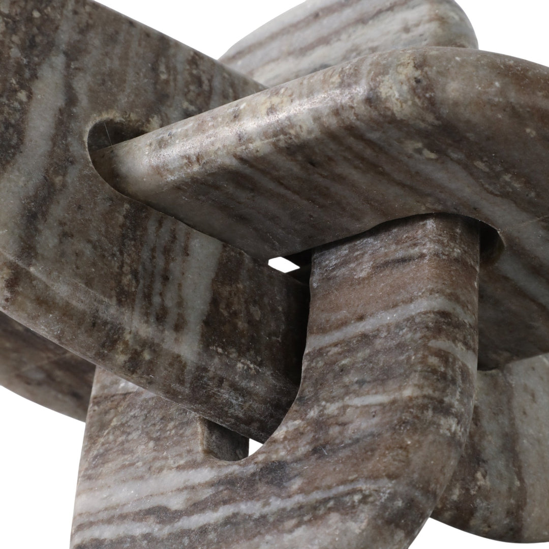 9X9" ROUNDED MARBLE KNOT, GREY