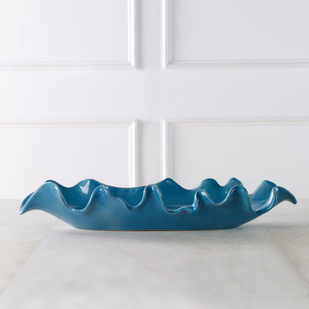 Ruffled Feathers Bowl, Blue