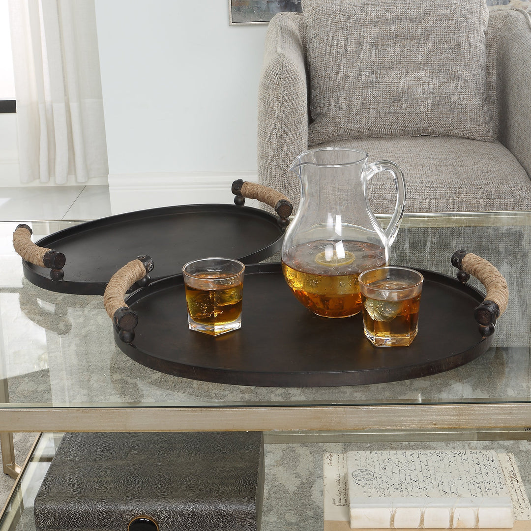 Uttermost Viggo Bronze Trays, Set/2