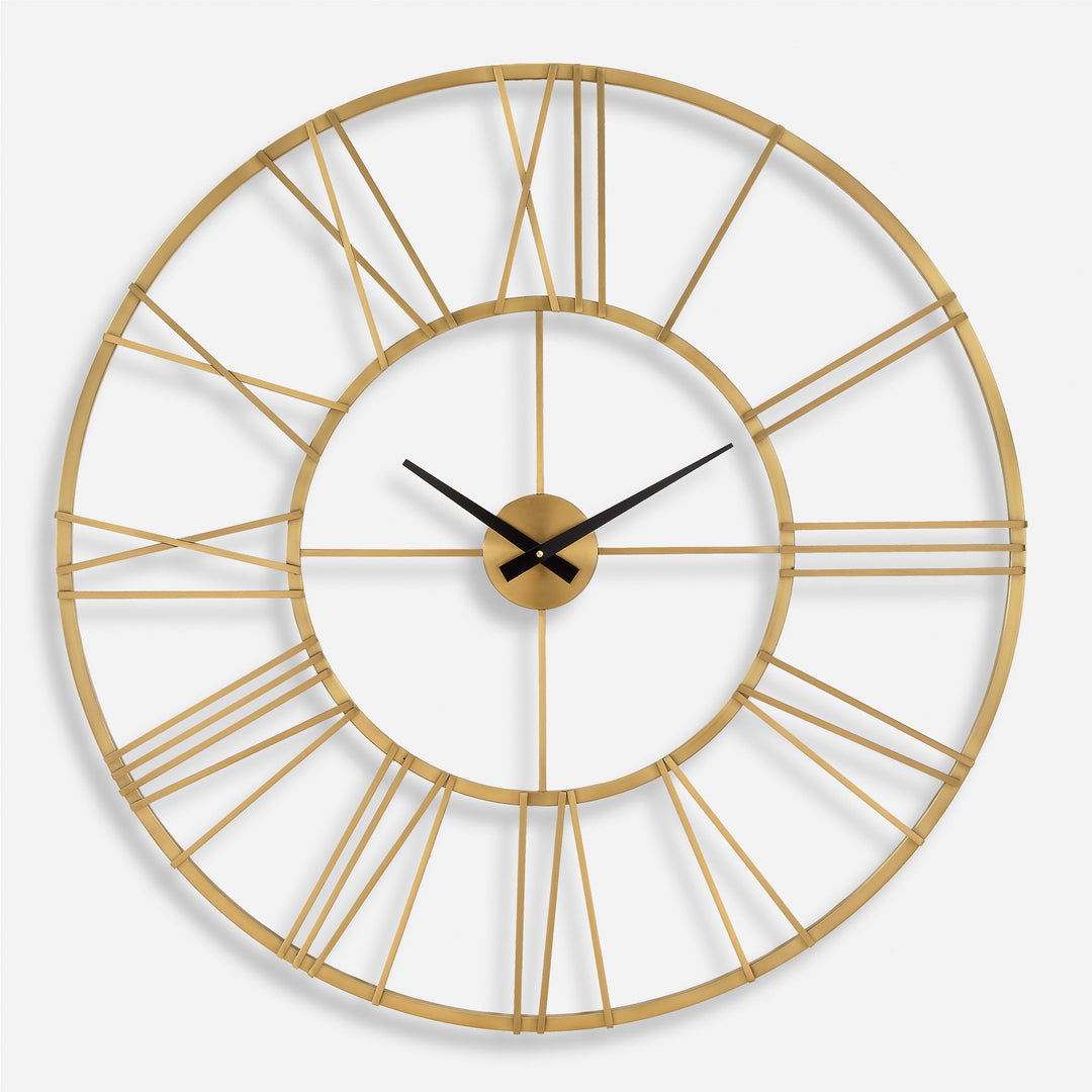 Keyann Brass Wall Clock