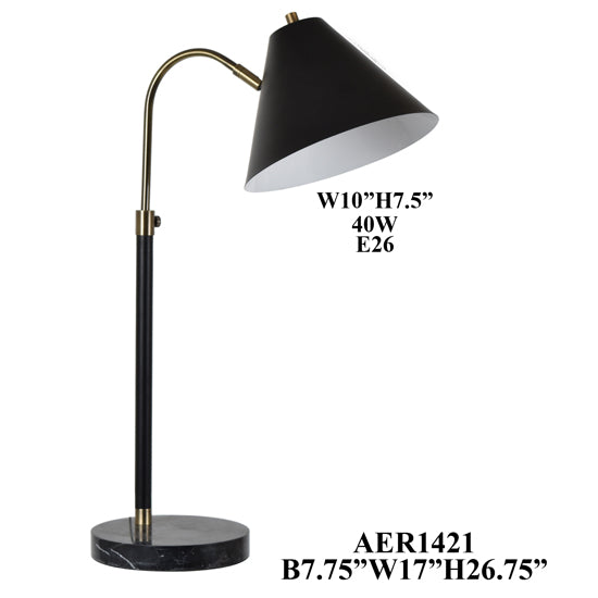 Office Lamp, with black marble base