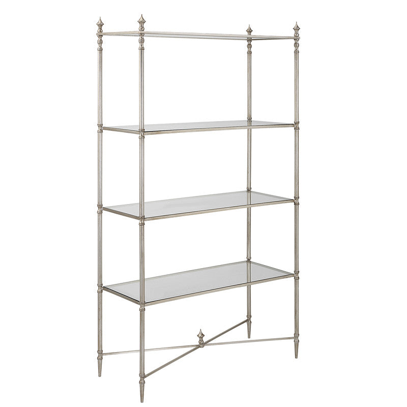 Henzler 86 W x 157 H x 35 D Silver 4 Shelfs Etagere