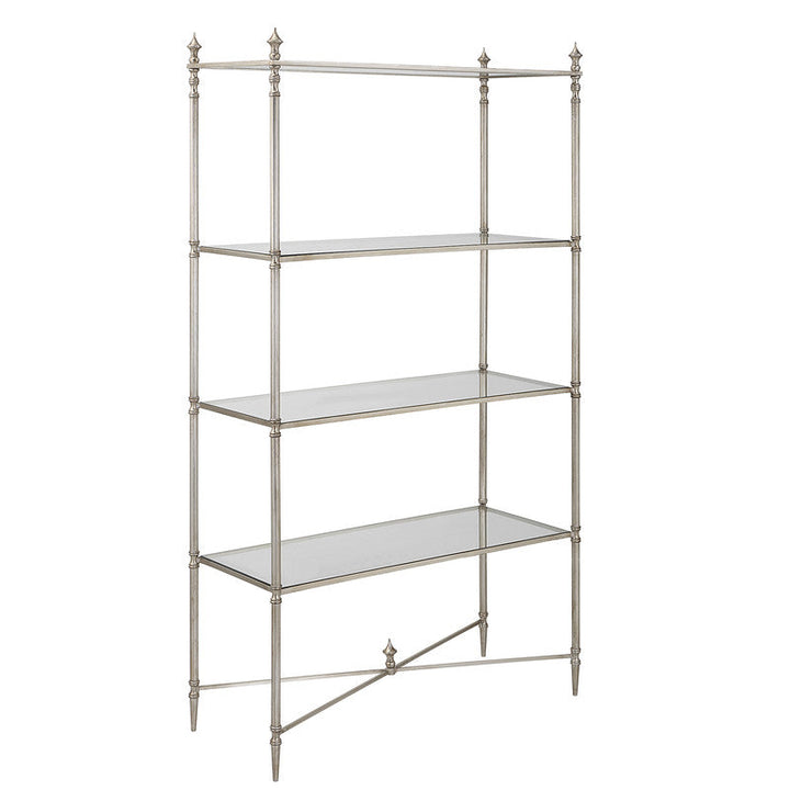 Henzler 86 W x 157 H x 35 D Silver 4 Shelfs Etagere