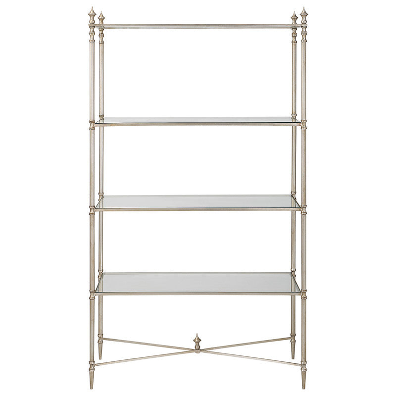 Henzler 86 W x 157 H x 35 D Silver 4 Shelfs Etagere