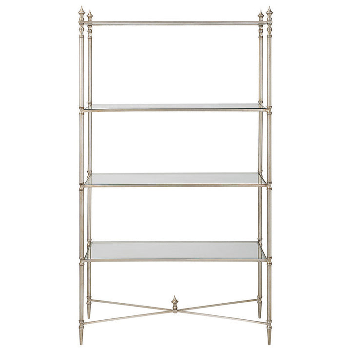 Henzler 86 W x 157 H x 35 D Silver 4 Shelfs Etagere