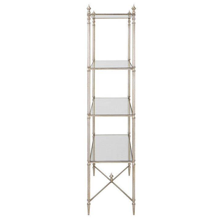 Henzler 86 W x 157 H x 35 D Silver 4 Shelfs Etagere