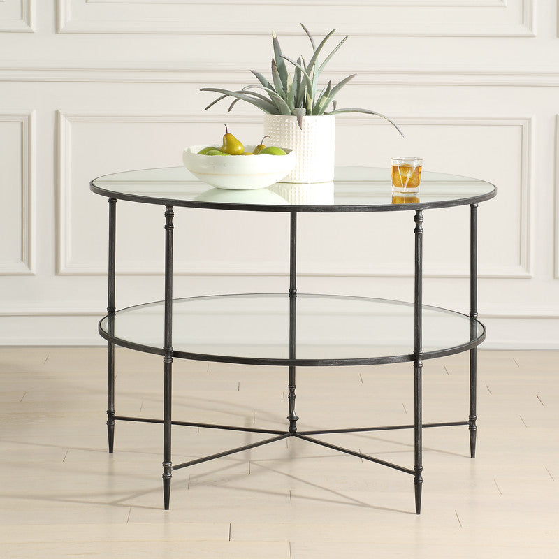 Henzler Round Coffee Table with Mirror Top