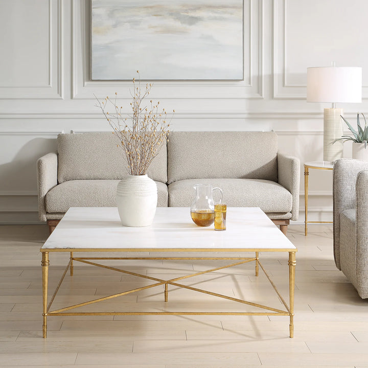 ROSHN 122 W x 43 H x 122 D Square Coffee Table