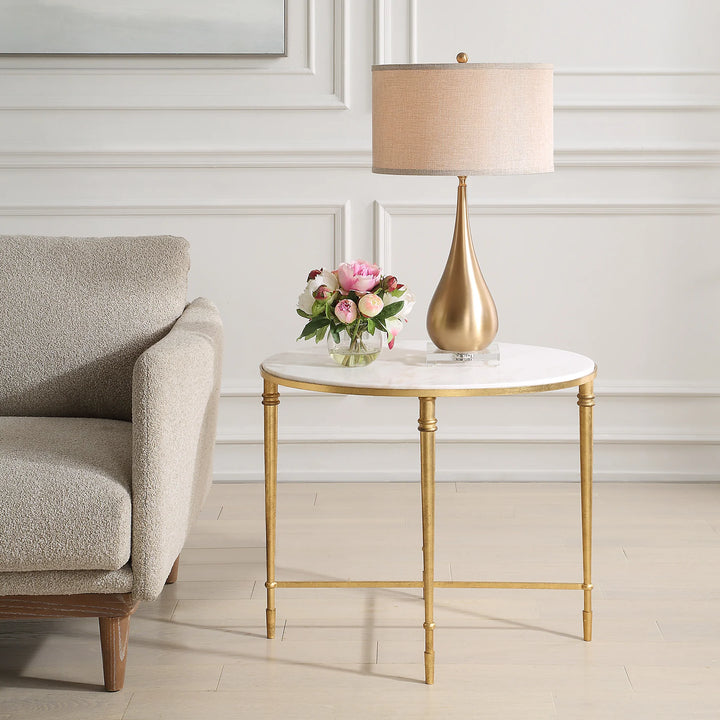 ROSHN 71 W x 58.5 H x 61 D Oval End Table