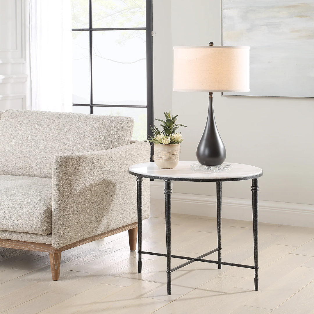 ROSHN 71 W x 58.5 H x 61 D Oval End Table