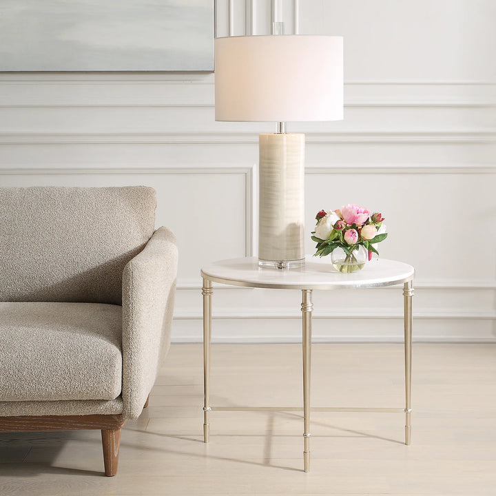 ROSHN 71 W x 58.5 H x 61 D Oval End Table