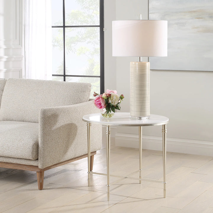 ROSHN 71 W x 58.5 H x 61 D Oval End Table