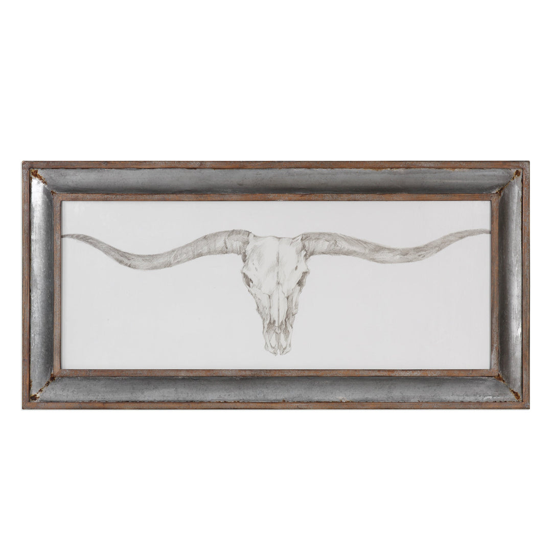 Western Skull Mount Framed Print