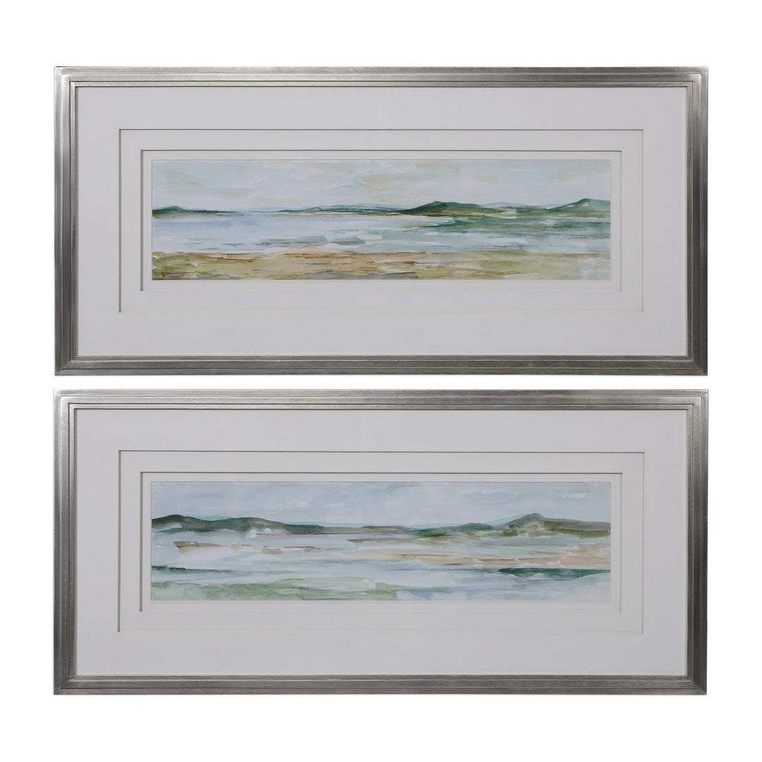 Panoramic Seascape Framed Prints, S/2