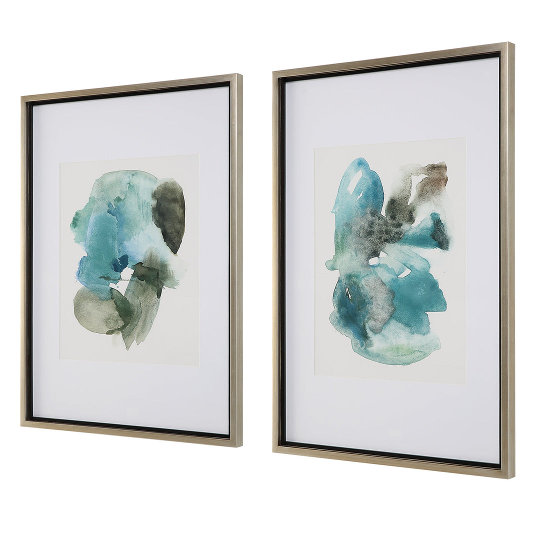 Blueprints Watercolor Prints, Set Of 2