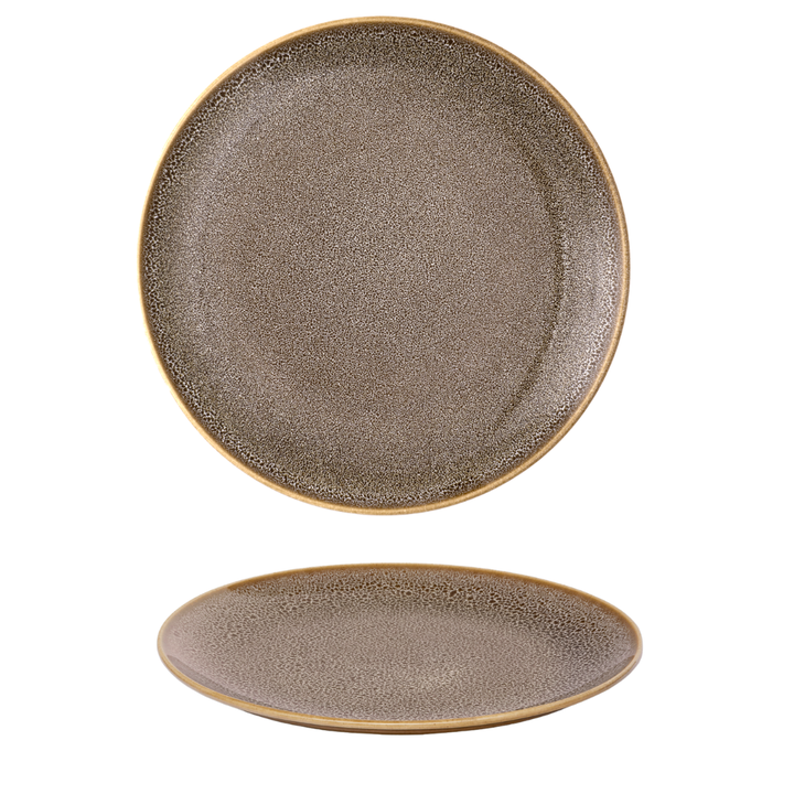 VC PLATE ROND RIMLS 27CM I/S FRK O/S LT BR AHC A