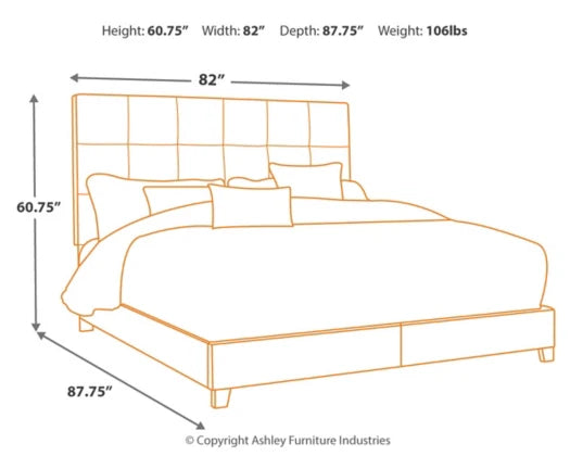 KING UPHOLSTERED BED