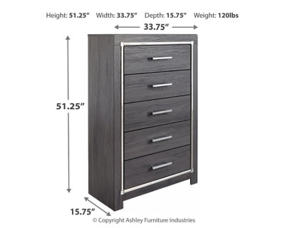 B214-46 Five Drawer Chest