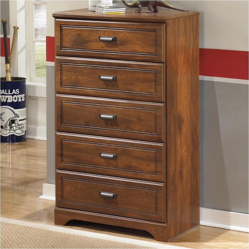 Barchan - Medium Brown Five Drawer Chest