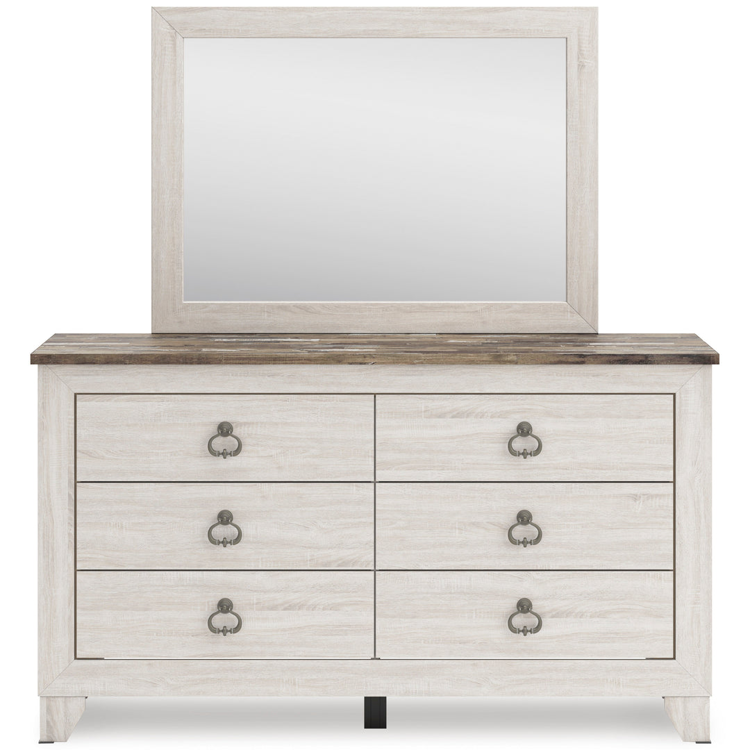 Sylveri Six Drawer Dresser and Mirror