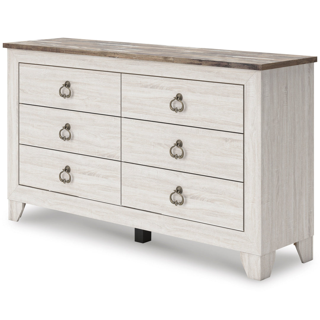 Sylveri Six Drawer Dresser and Mirror