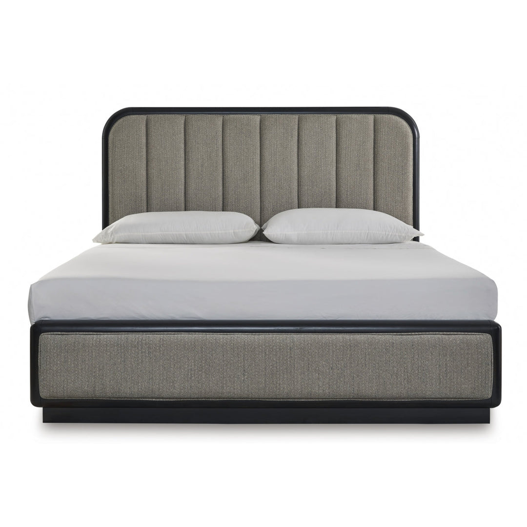 Rowanbeck King Upholstered Panel Bed