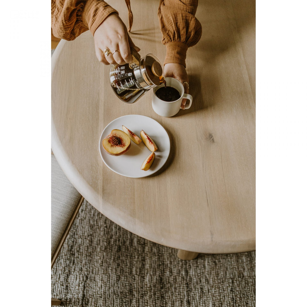 Malibu Round Dining Table  White Oak