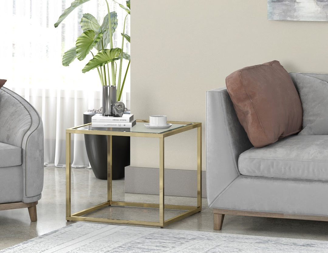Glass SQUARE SIDE TABLE