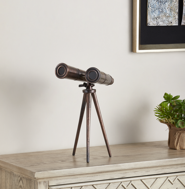 8.5  x 8 x 17'' Aluminium Vintage Binoculars in Coper Finish