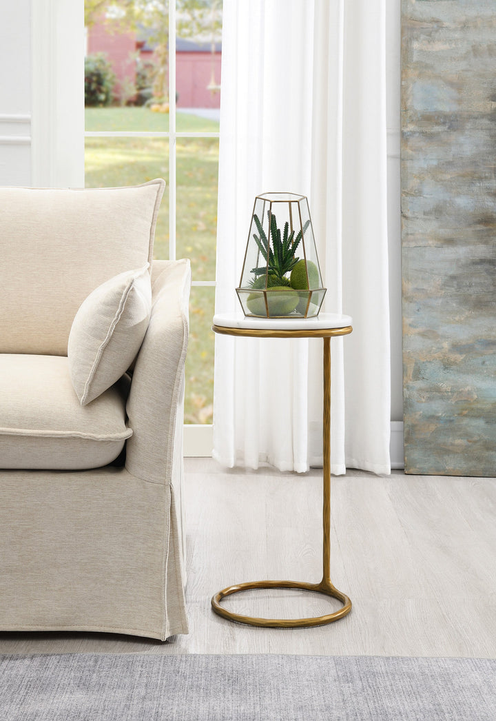 Luxo Marble Accent Gold Table