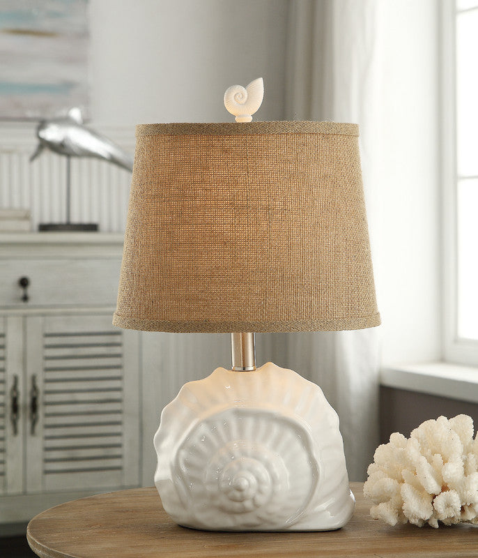 White Shell Table Lamp