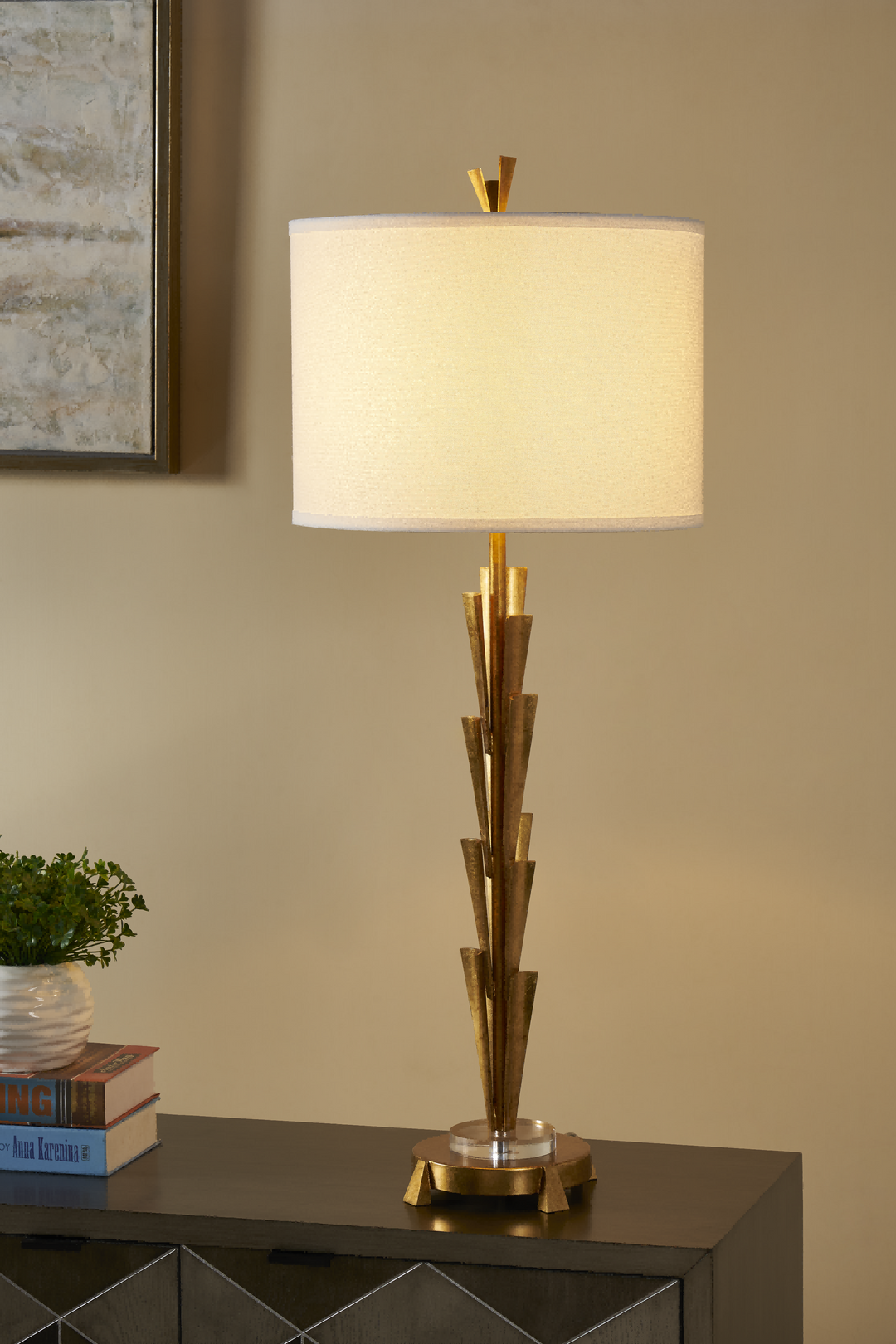 Gold Leaf Table Lamp