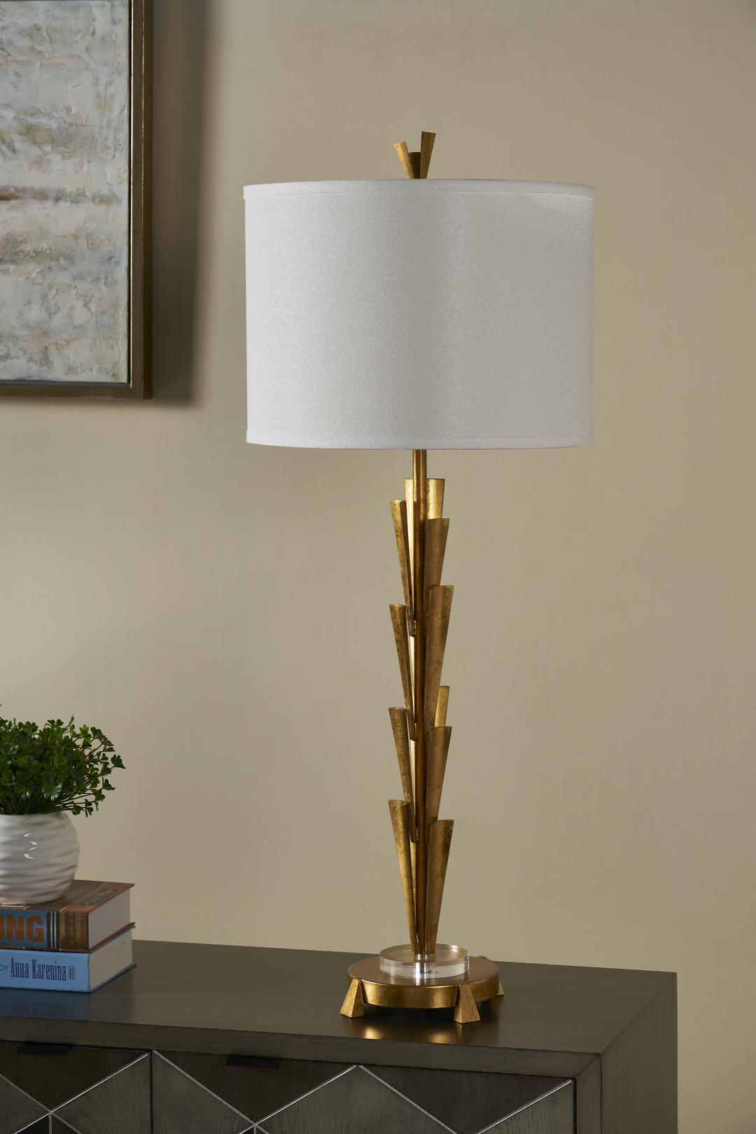 Gold Leaf Table Lamp