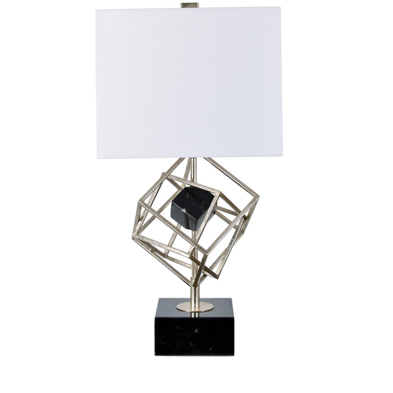 Ashby Gilded Silver Triple Swirl Table Lamp