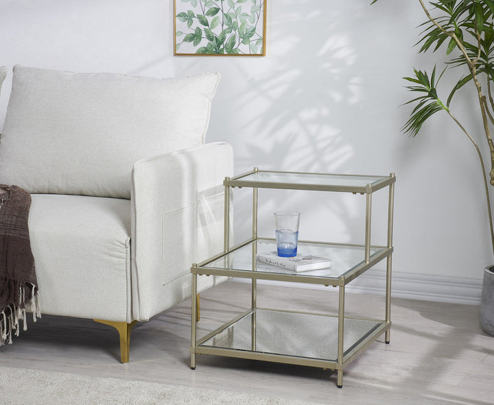 Champagne 2 Level Side table