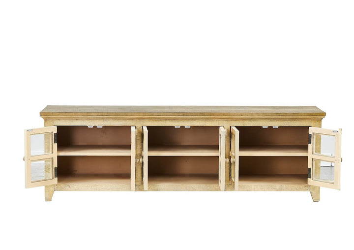 Natural TV Cabinet-6 doors