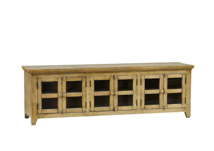 Natural TV Cabinet-6 doors