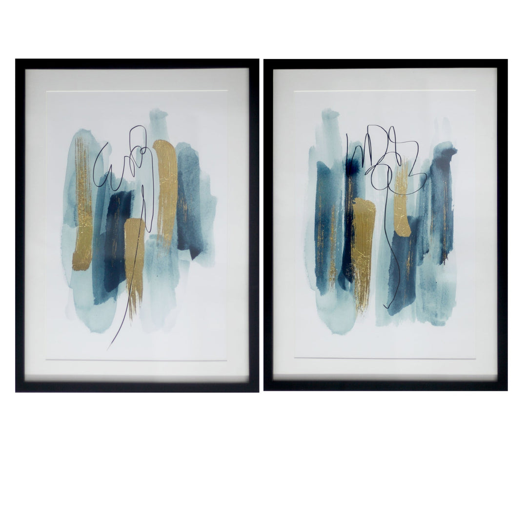 Maya Abstract Framed Wall Art Set of 2